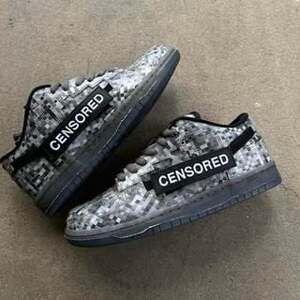 Fugazi Censored Slugs Sneakers, Digital Camo, Size 8